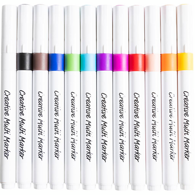 Creativ Company Multi Marker tussit, 12 väriä