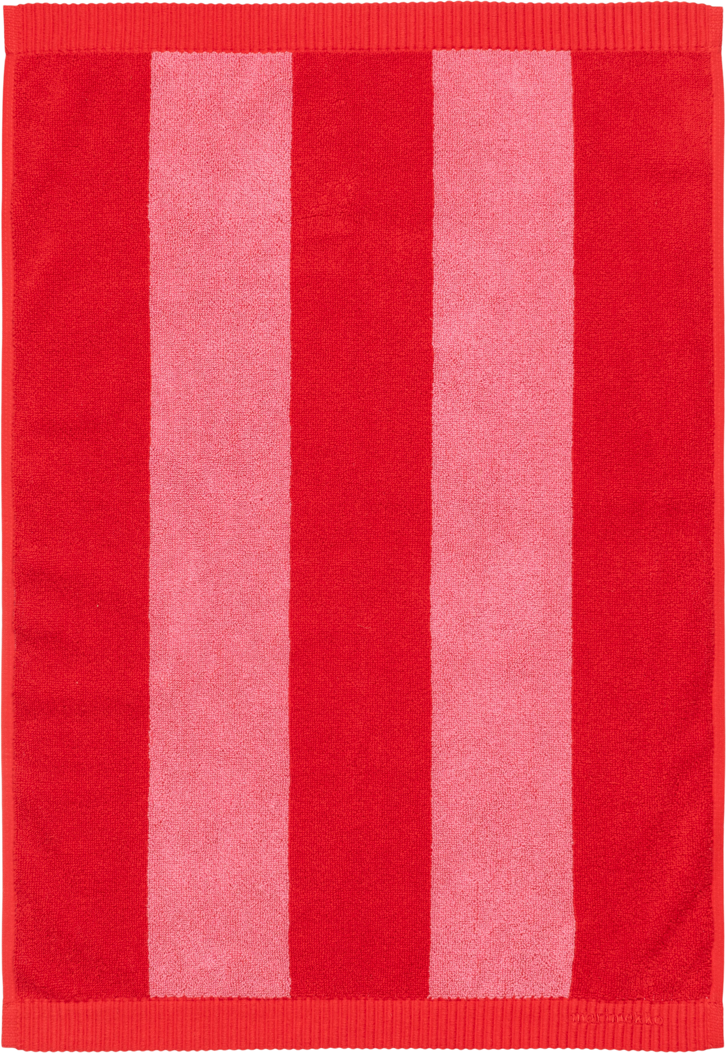 Marimekko Juhlaraita käsipyyhe 50x70 cm vaaleanpunainen-punainen