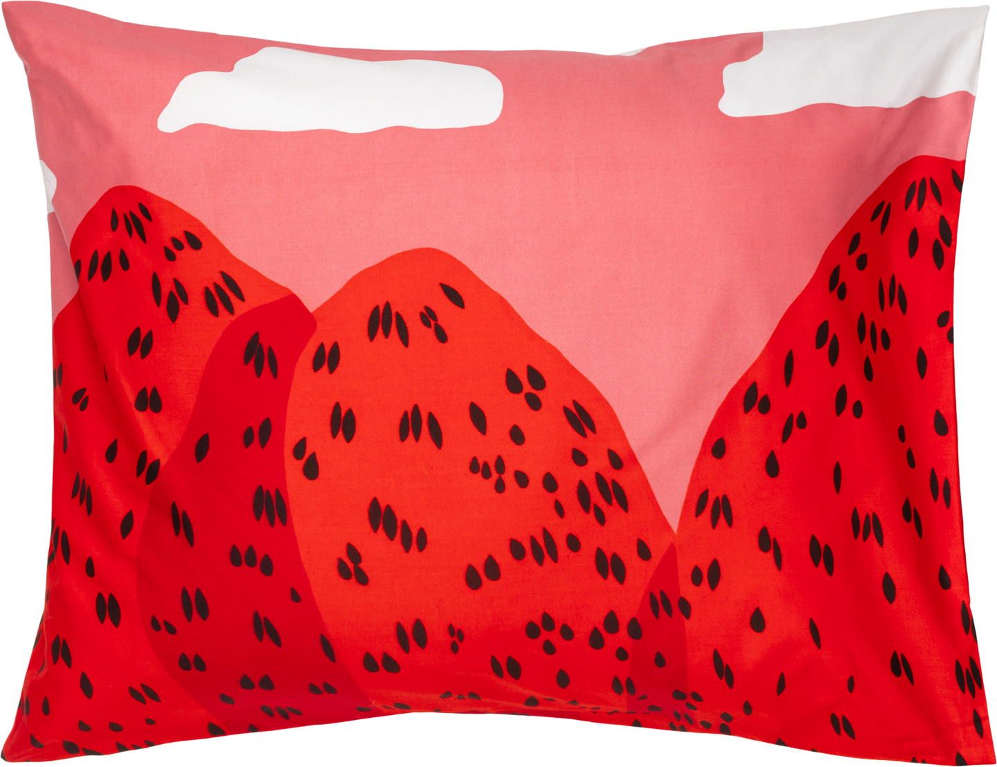 Marimekko Mansikkavuoret pussilakanasetti 150x210 cm vaaleanpunainen