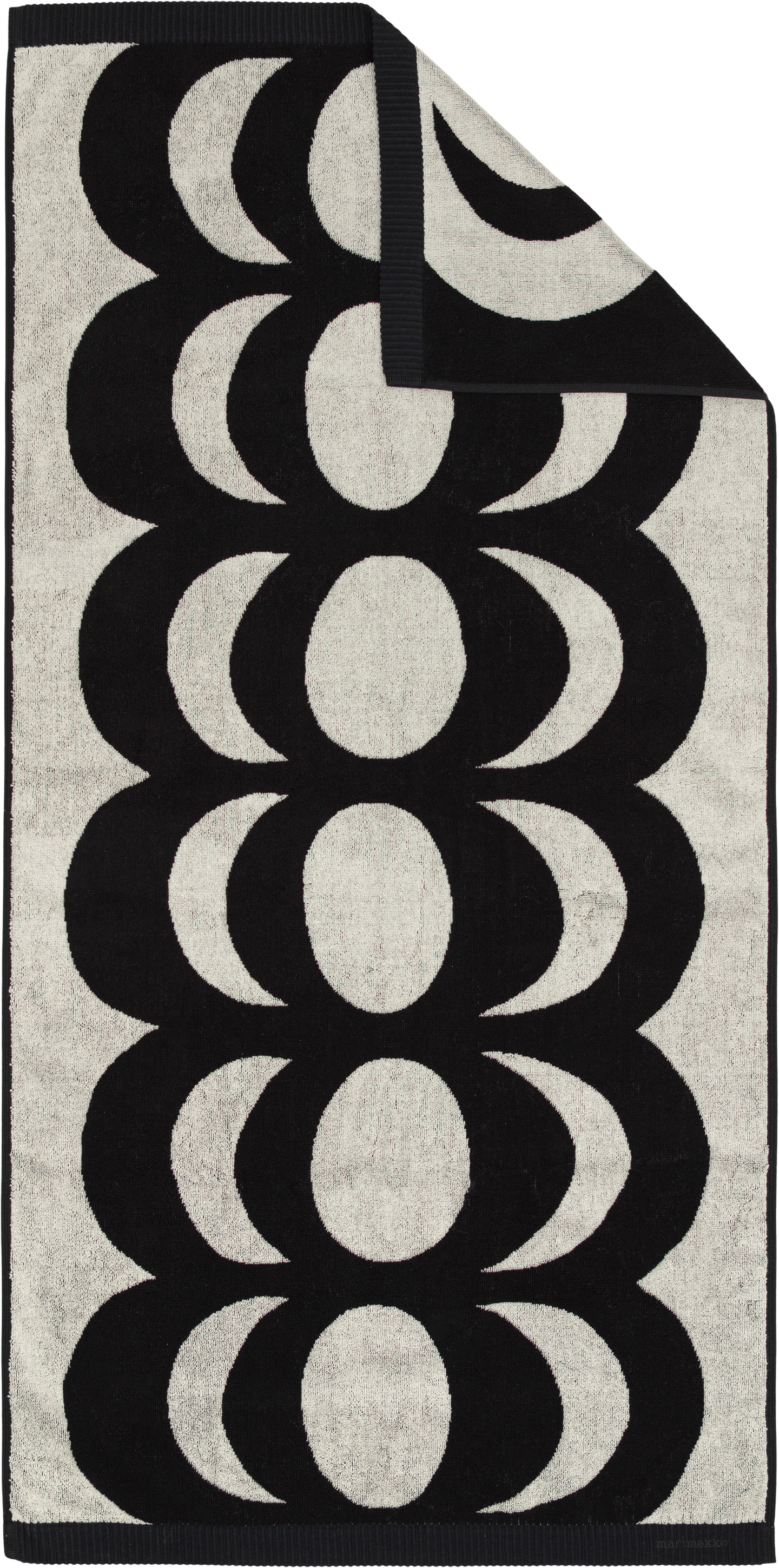 Marimekko Kaivo kylpypyyhe 70x140 cm luonnonvalkoinen-musta