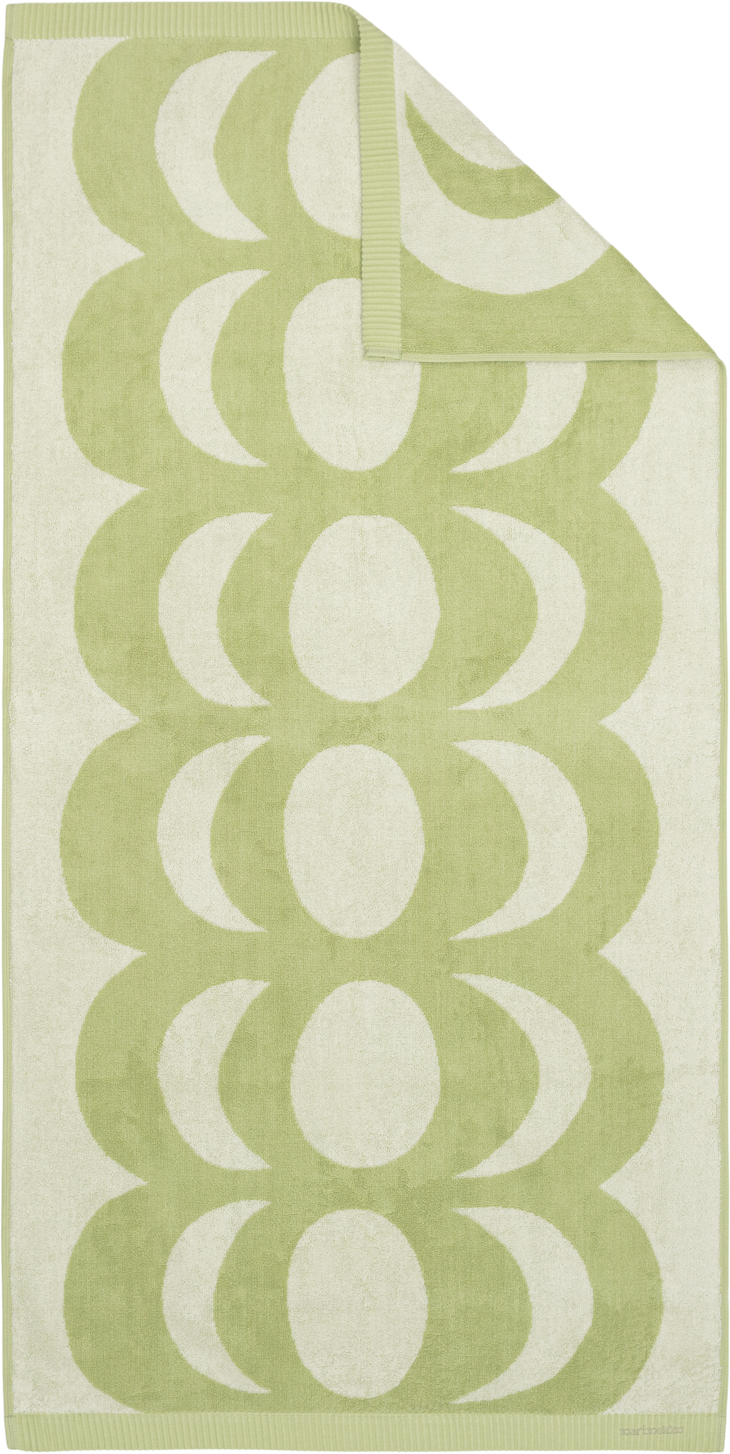 Marimekko Kaivo kylpypyyhe 70x140 cm vaaleanvihreä-luonnonvalkoinen