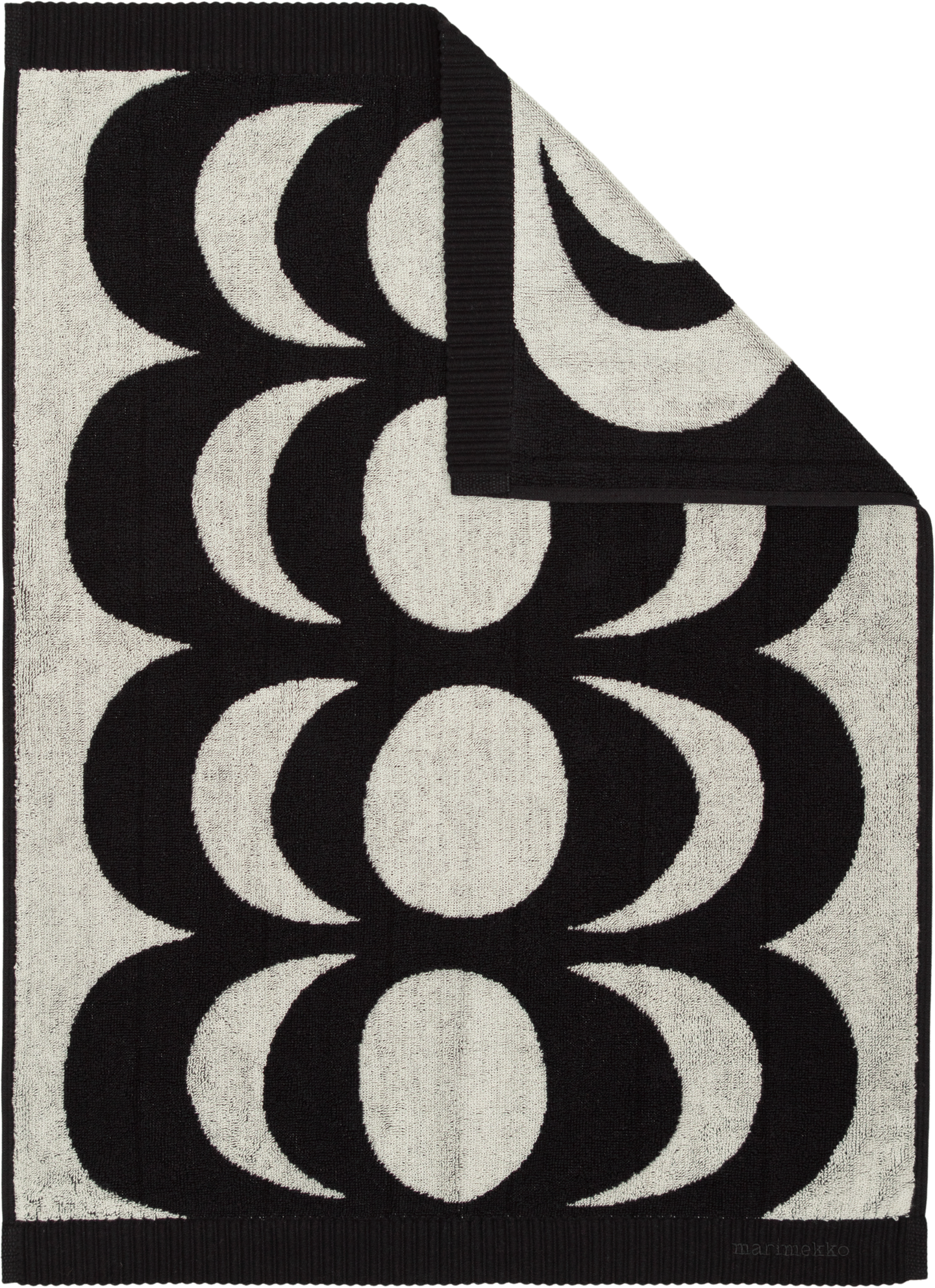 Marimekko Kaivo käsipyyhe 50x70 cm luonnonvalkoinen-musta