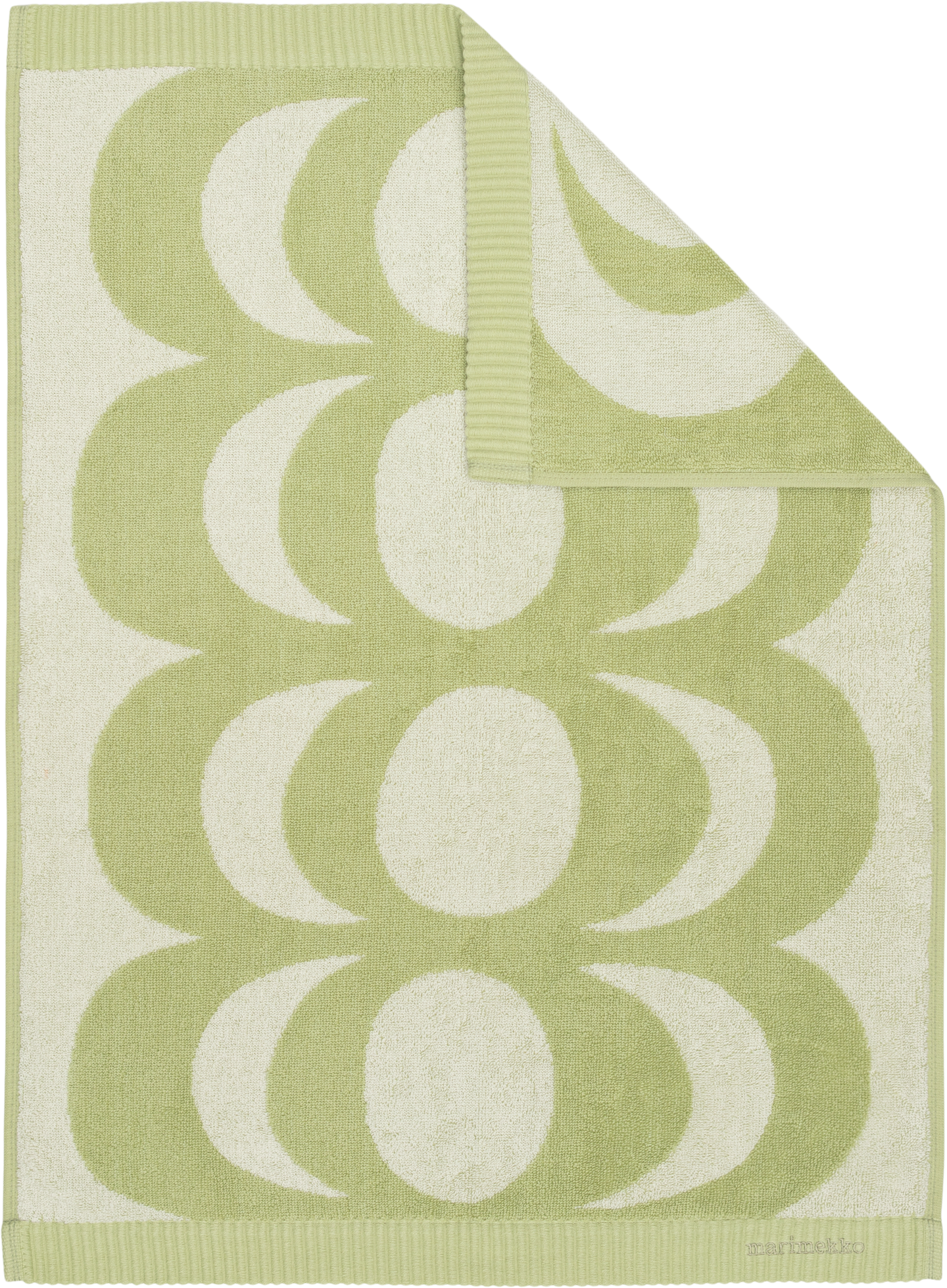 Marimekko Kaivo käsipyyhe 50x70 cm vaaleanvihreä-luonnonvalkoinen