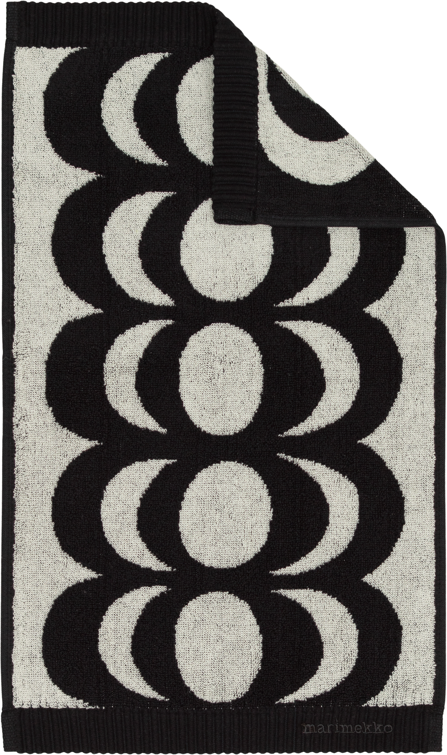 Marimekko Kaivo vieraspyyhe 30x50 cm luonnonvalkoinen-musta