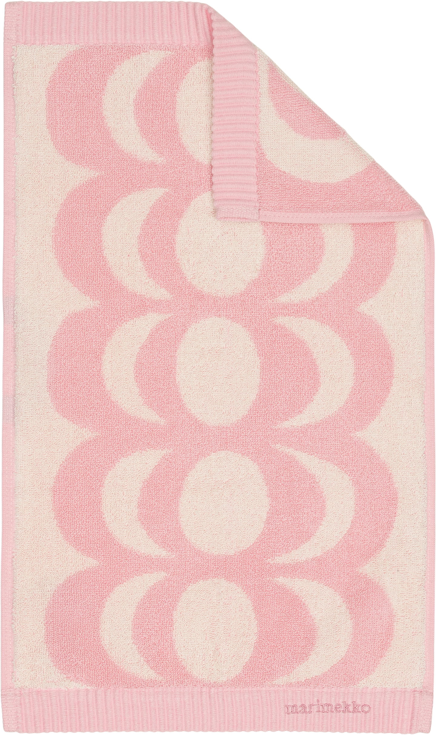 Marimekko Kaivo vieraspyyhe 30x50 cm vaaleanpunainen-luonnonvalkoinen