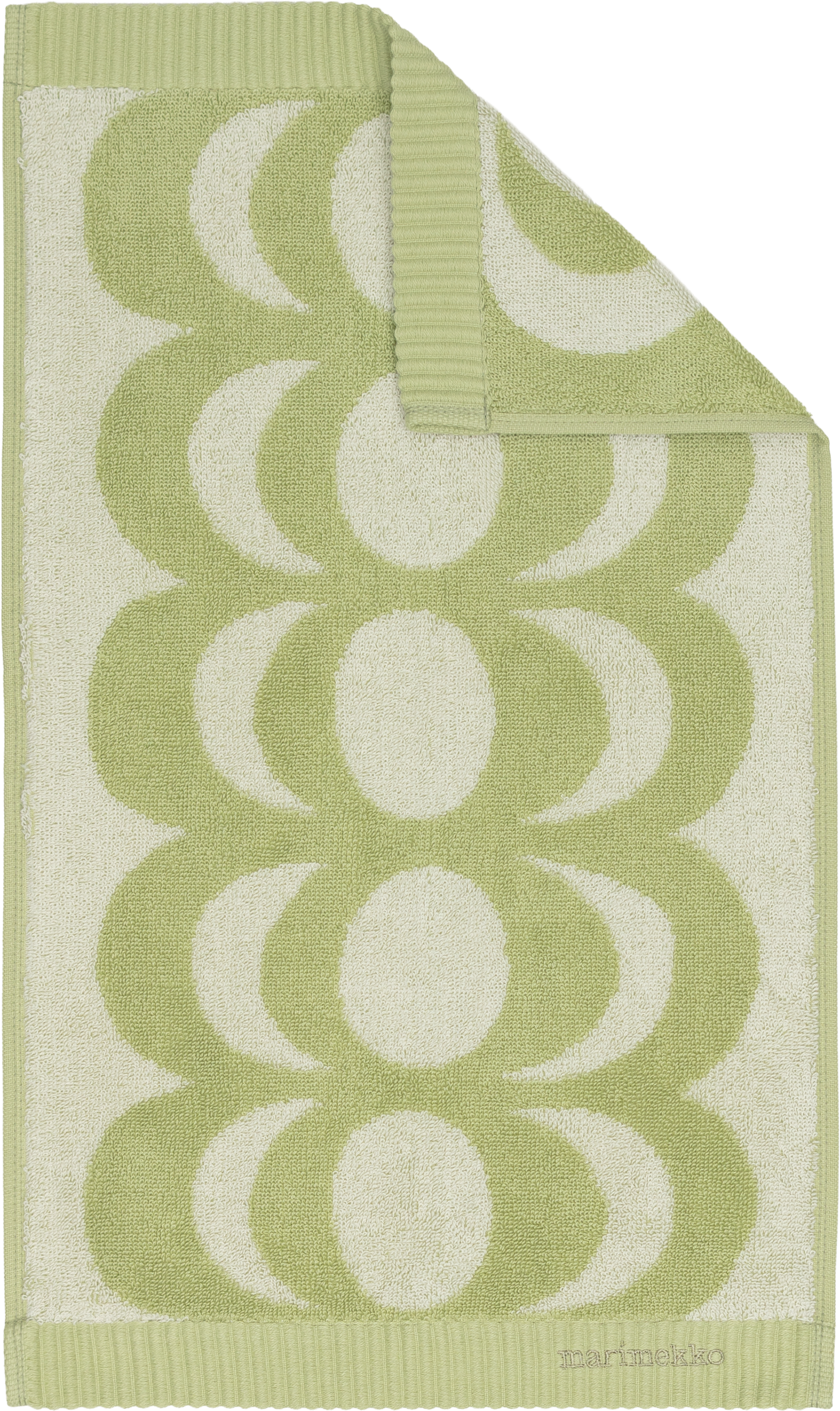Marimekko Kaivo vieraspyyhe 30x50 cm vaaleanvihreä-luonnonvalkoinen