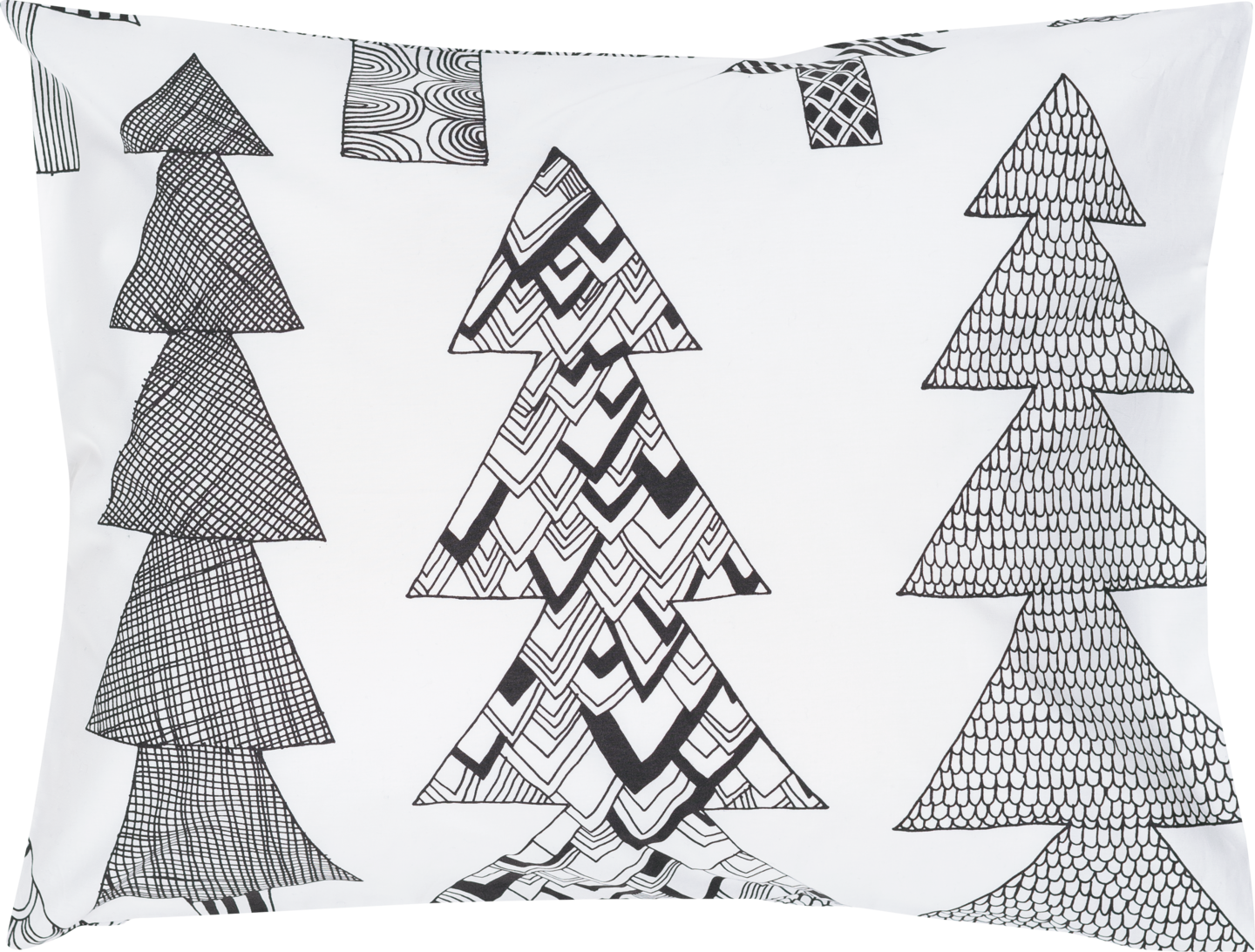 Marimekko Kuusikossa pussilakanasetti 150x210 + 50x60 cm musta