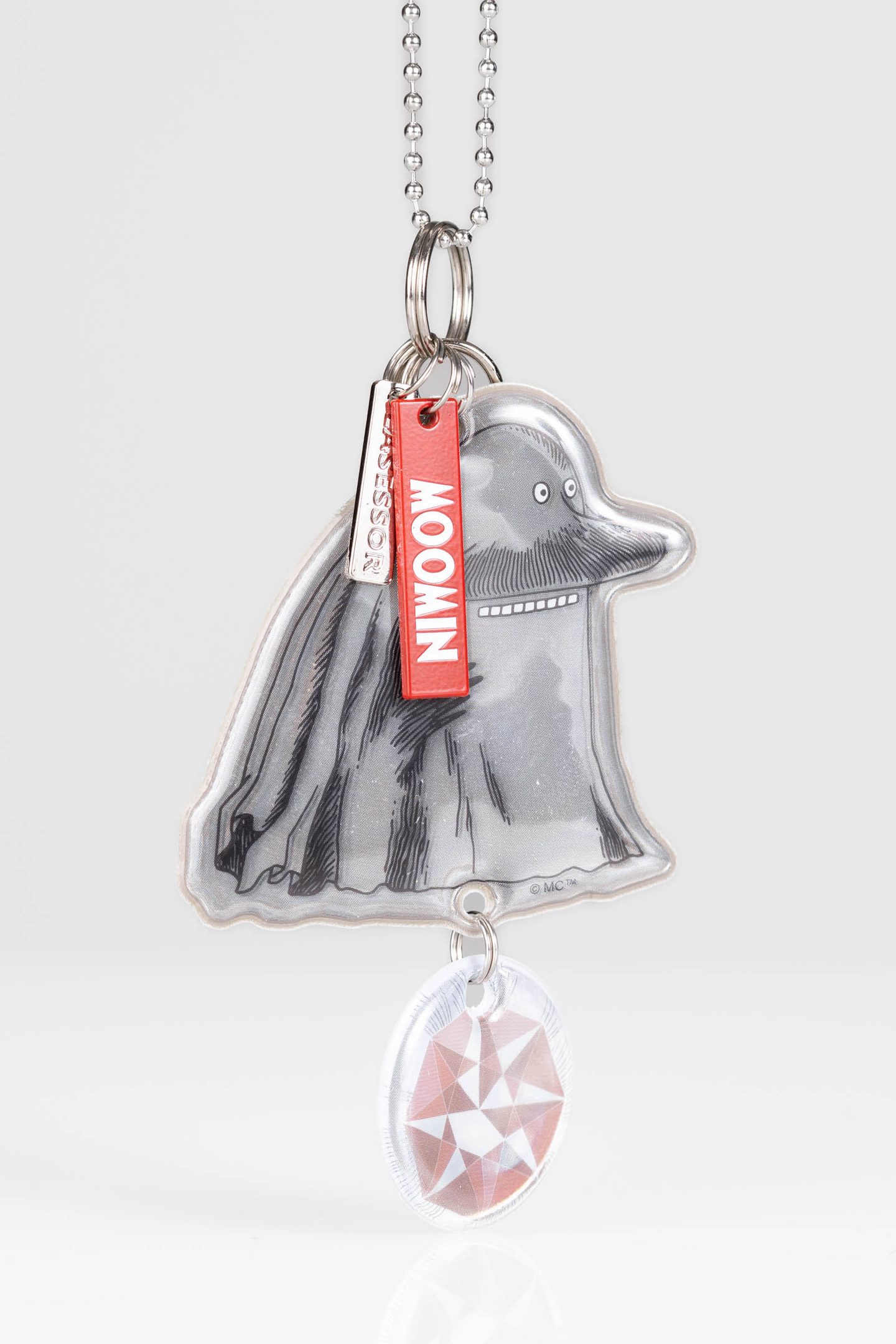 Lasessor X Moomin Design koruheijastin Mörkö rubiinilla
