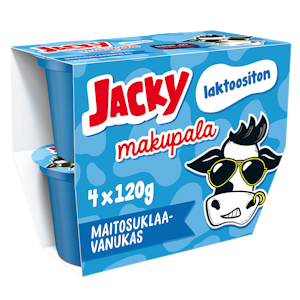 Jacky Makupala vanukas 4x120g maitosuklaa laktoositon