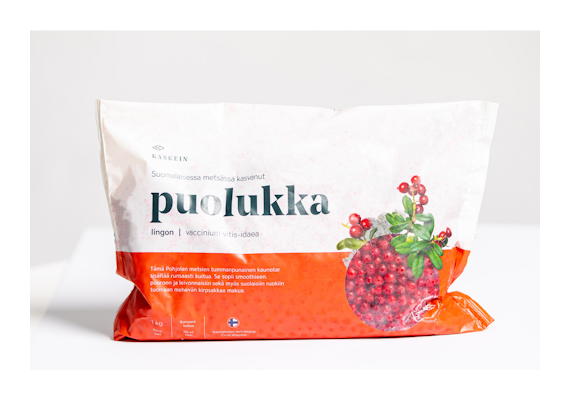 Kaskein suomalainen puolukka 1kg pakaste
