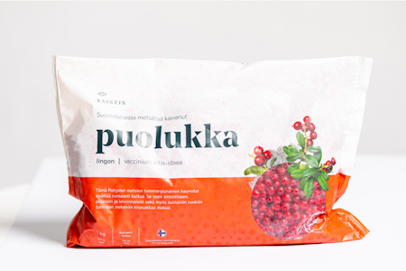 Kaskein suomalainen puolukka 1kg pakaste