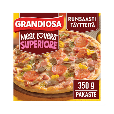 Grandiosa pizza Superiore for Meat Lovers 350g kiviuunipizza pakaste