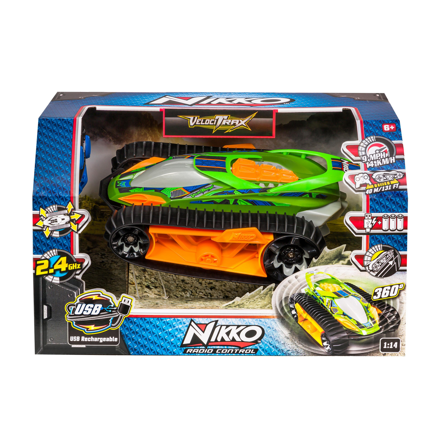 NIKKO VelociTrax vihreä 28cm RC-auto