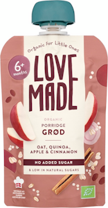 Lovemade Luomu puuro kaura, kvinoa, omena & kaneli 100g 6kk