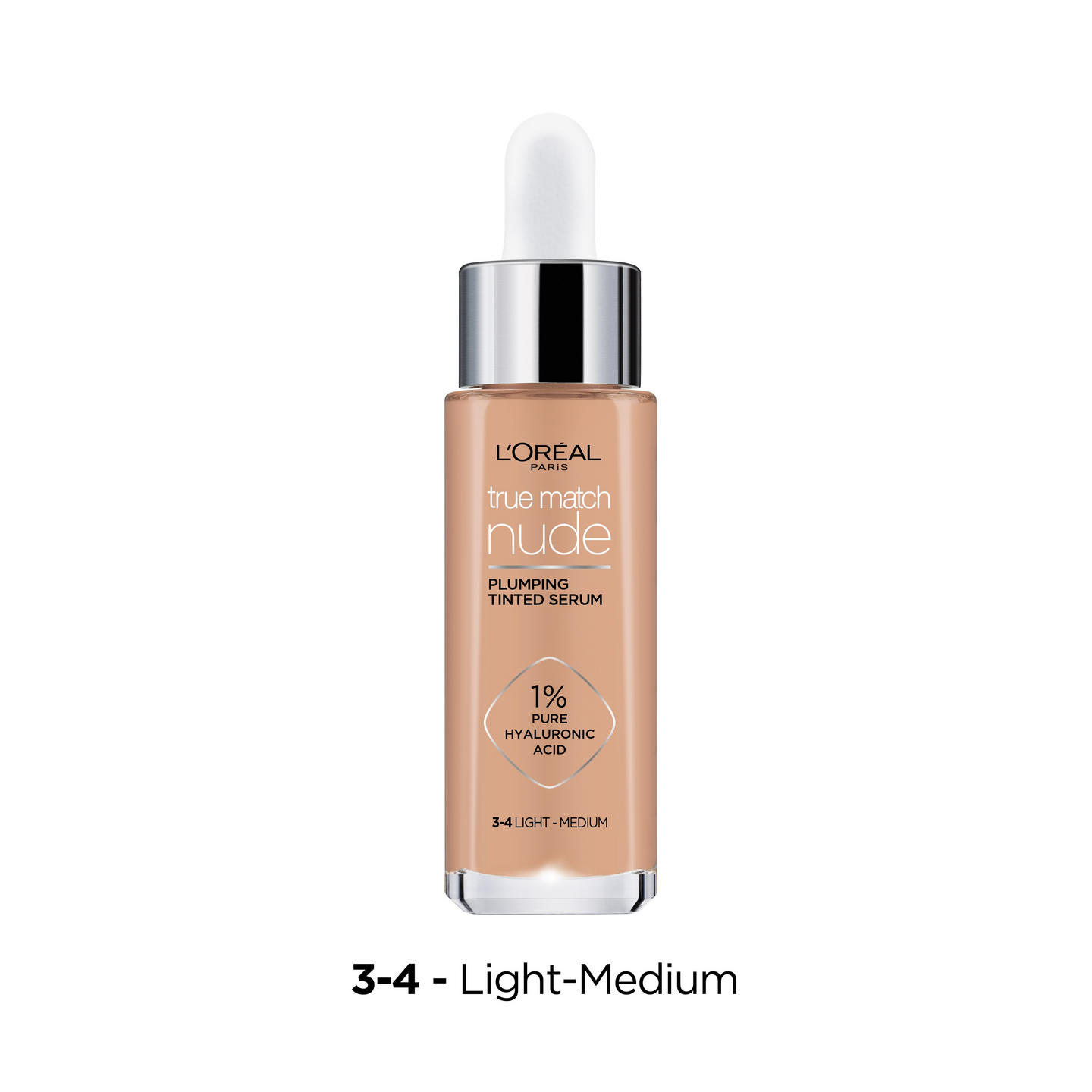 L'Oréal Paris True Match Nude Plumping Tinted Serum meikkivoide 30ml 3-4 Light-Medium
