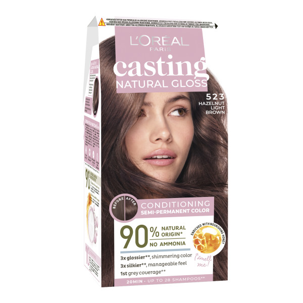 L'Oréal Paris Casting Natural Gloss 523 Brown Caramel kevytväri 1kpl