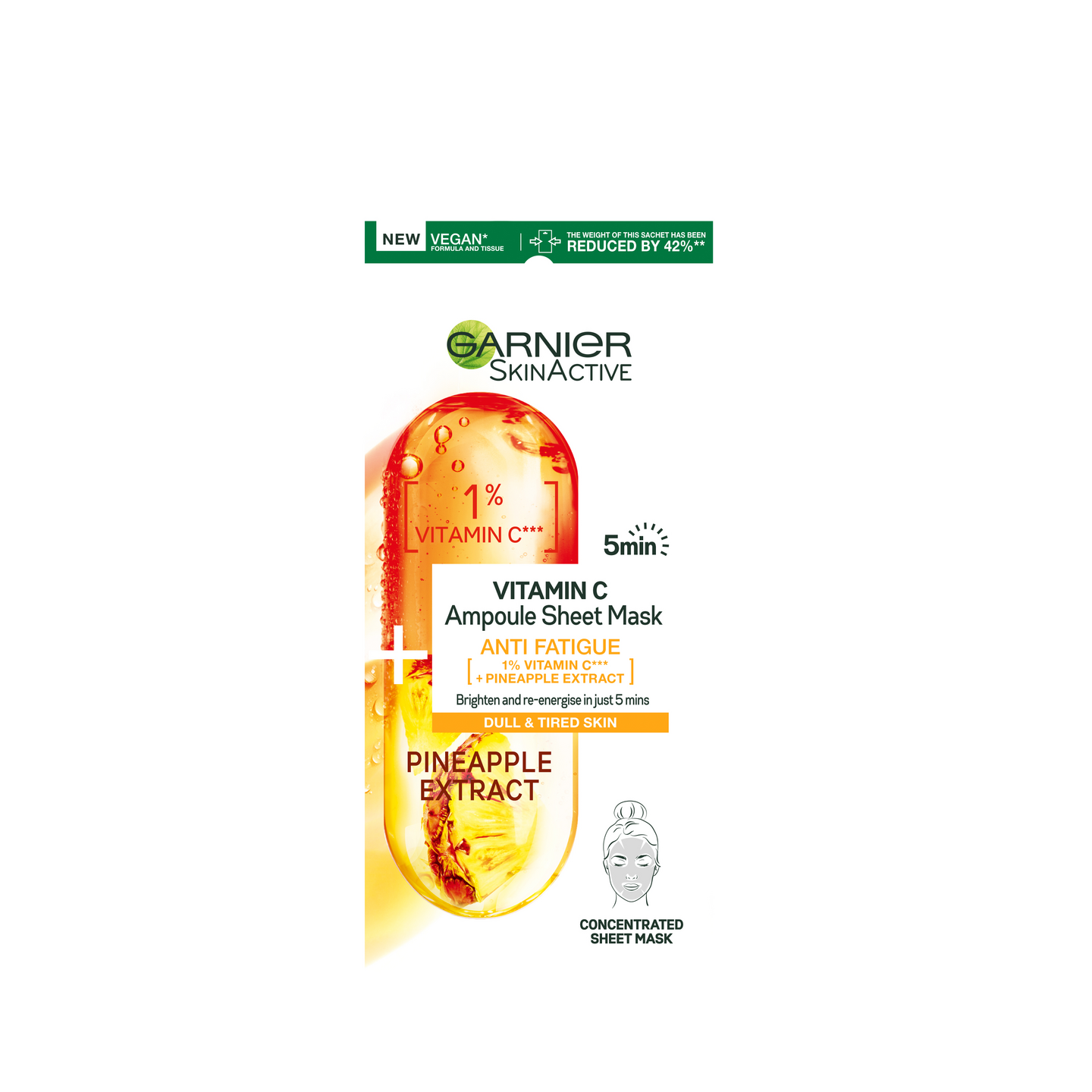 Garnier Skin Active Vitamin C ampullikangasnaamio 15g
