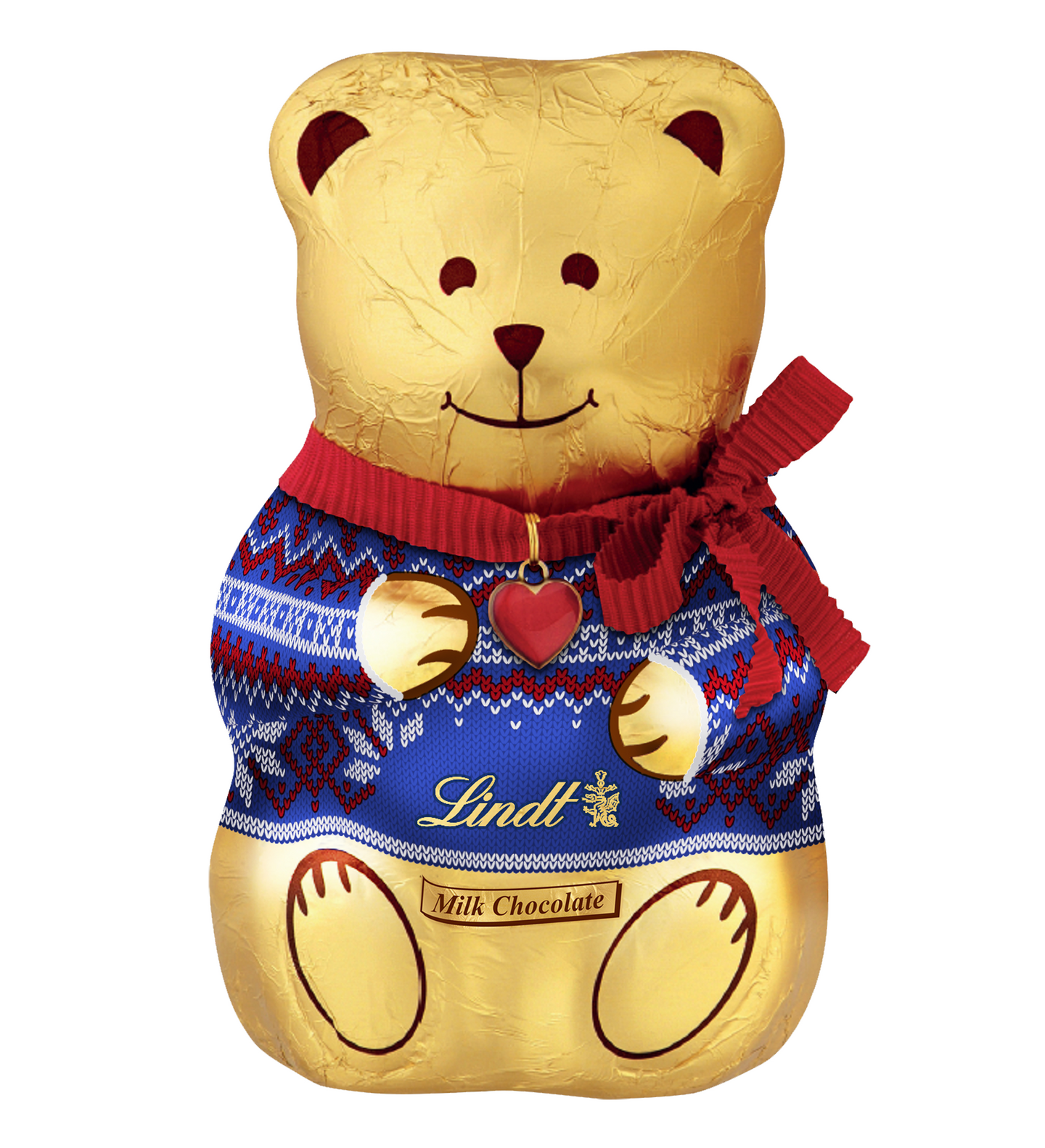 Lindt TEDDY Villapaita maitosuklaakuvio nalle 100g