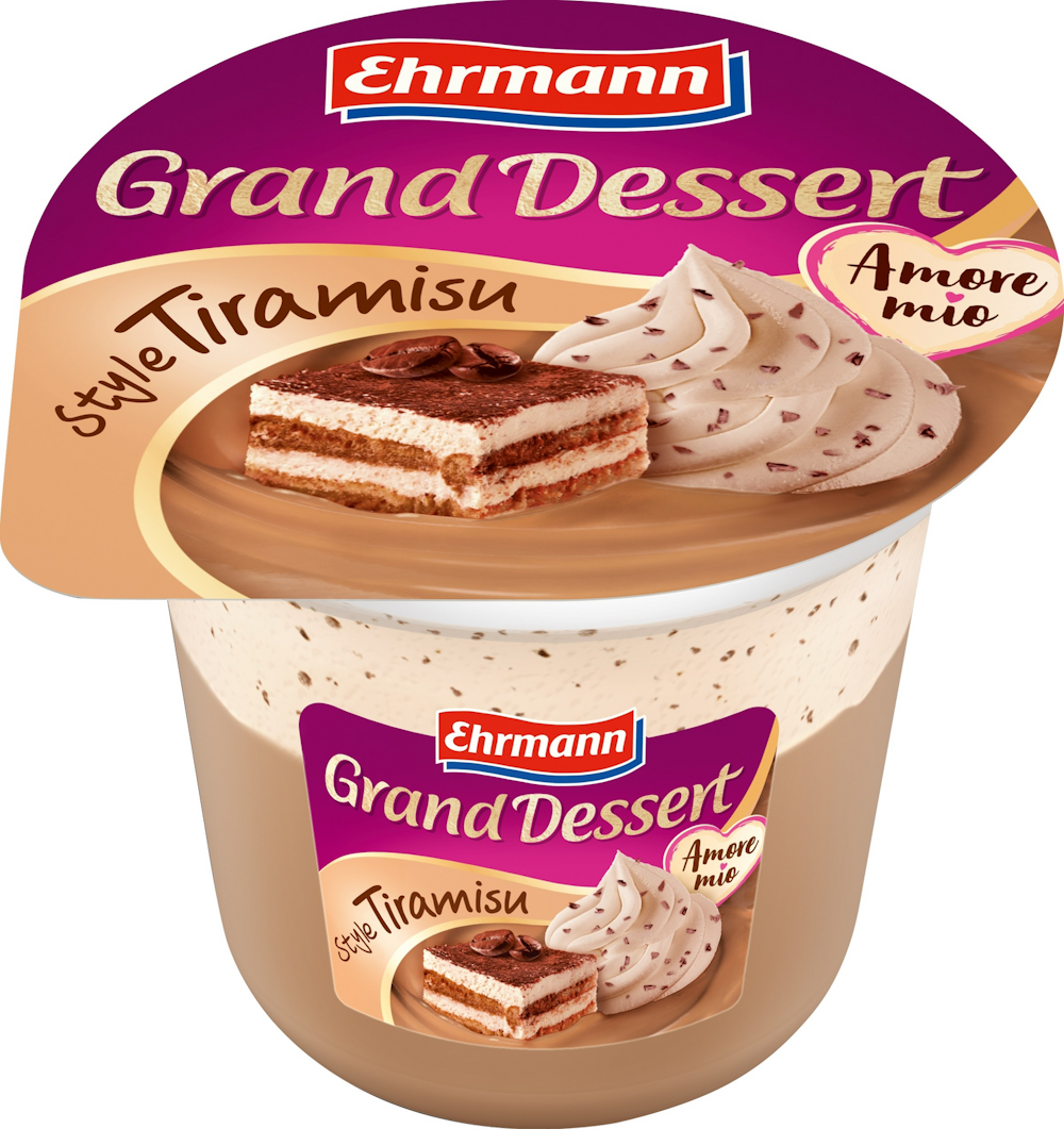 Ehrmann Grand Dessert 190g tiramisu kahvivanukas kermavaahdolla —  HoReCa-tukku Kespro