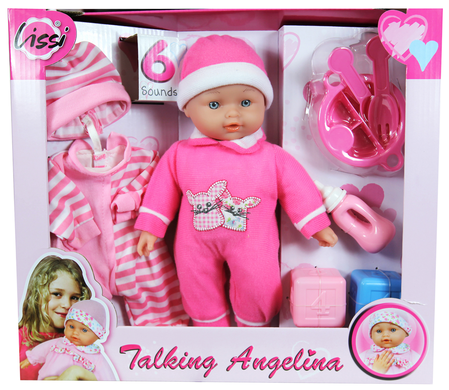 Lissi Puhuva vauvanukke 28cm + tarvikkeet