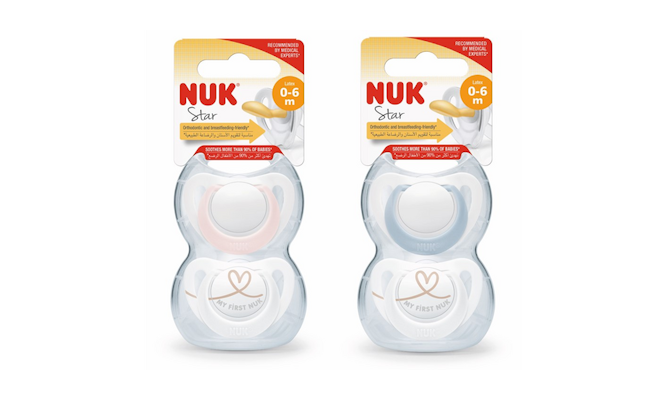 NUK Star huvitutti luonnonkumi 0-6 kk 2 kpl