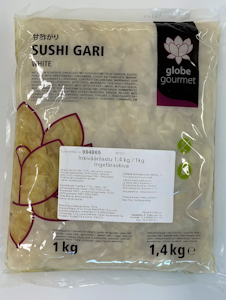 Globe Gourmet inkiväärilastu Gari viipaloitu säilötty makeutettu 1,4kg/1kg