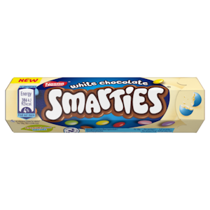 Smarties White sokerrikuorrutettuja valkosuklaarakeita 34g QPA