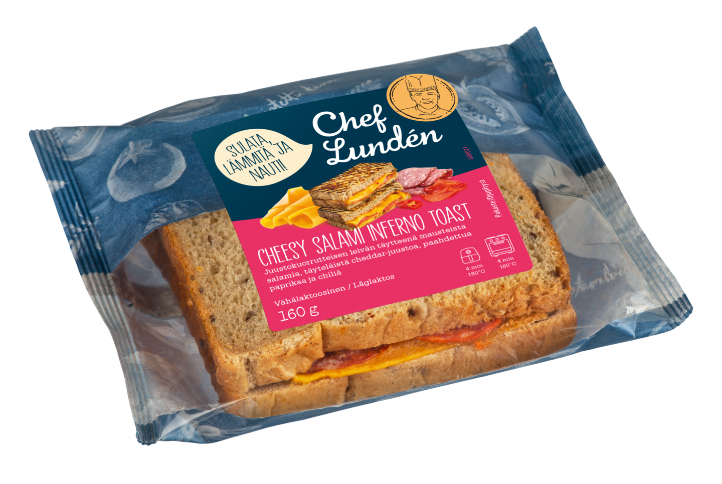 Chef Lundén Cheesy salami inferno toast 160g pakaste