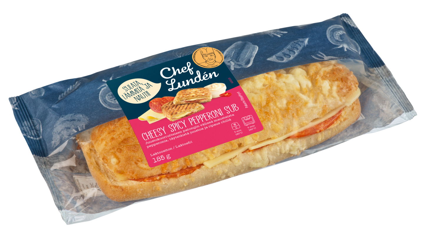 Chef Lundén Cheesy spicy pepperoni sub 185g pakaste