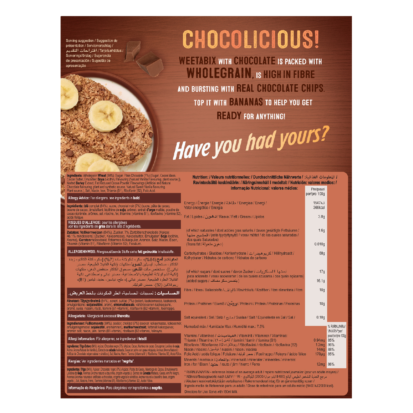 Weetabix Chocolate suklaavehnämuroke 500 g