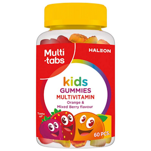 Multi-tabs kids Gummies Multivitamiin appelsiini & marja 60kpl