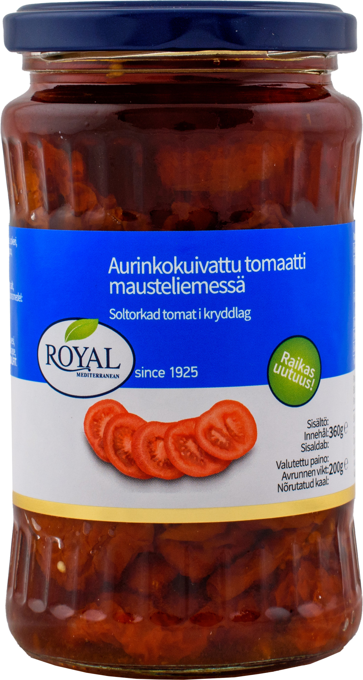 Royal aurinkokuivattu tomaatti mausteliemessä 360g/200g