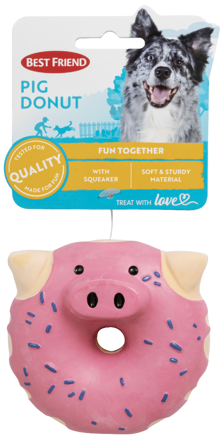 Best Friend Pig Donut koiran lateksilelu