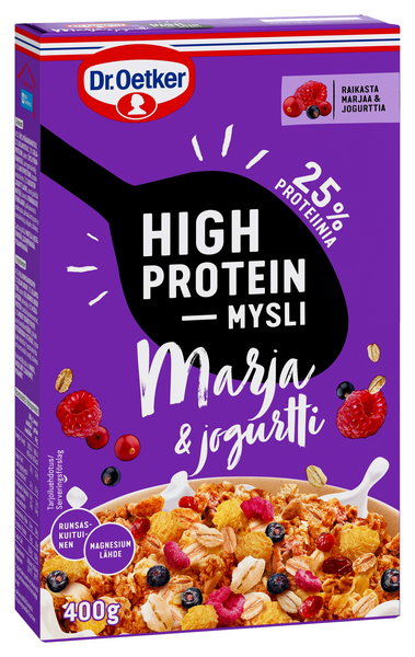 Dr. Oetker High Protein Marja & Jogurtti proteiinigranola 400 g