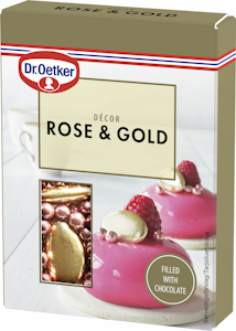 Dr. Oetker Rose-Gold Décor -koristerakeet 42g  Kultainen ja ruusukultainen