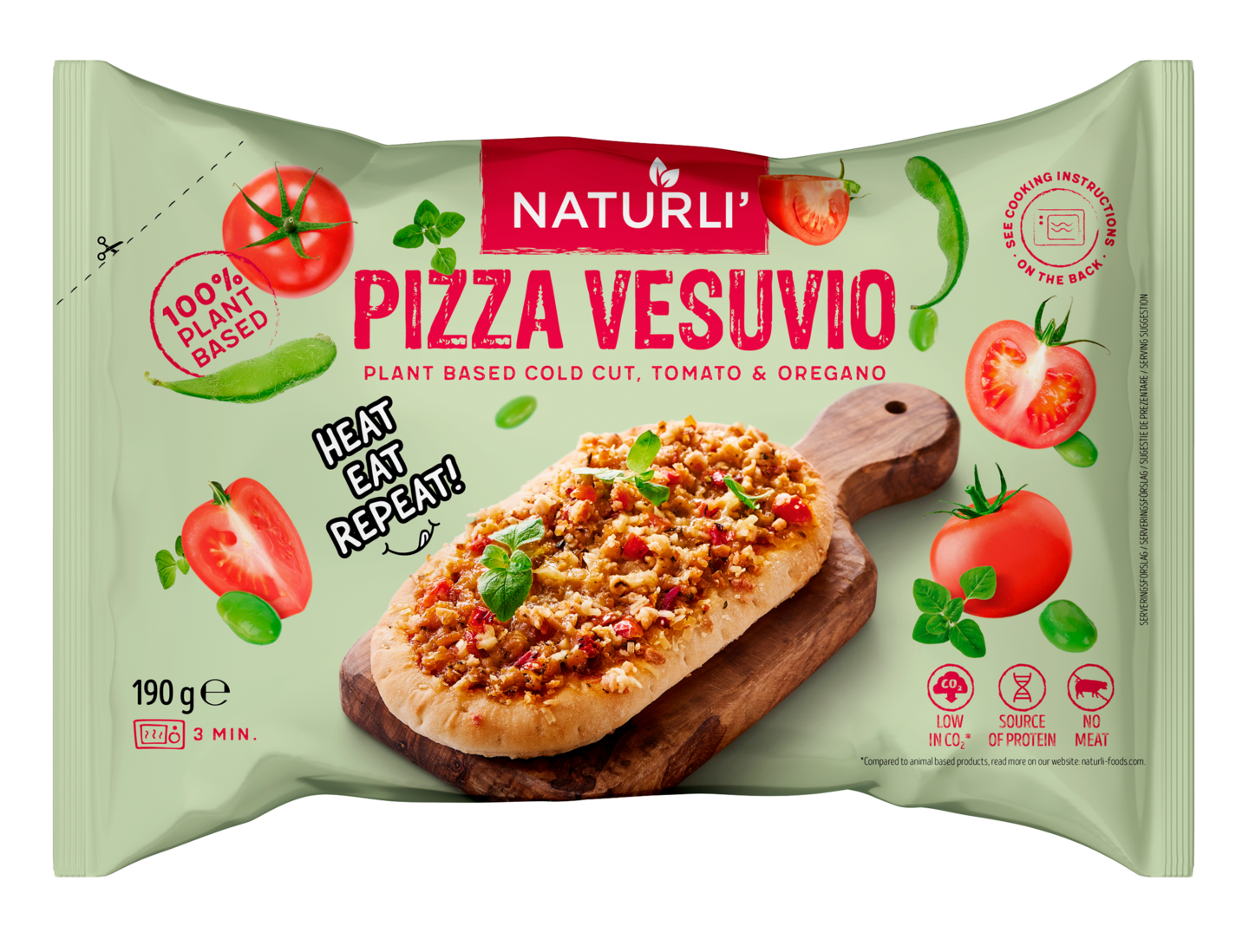Naturli vegaaninen pizza Vesuvio 190g pakaste