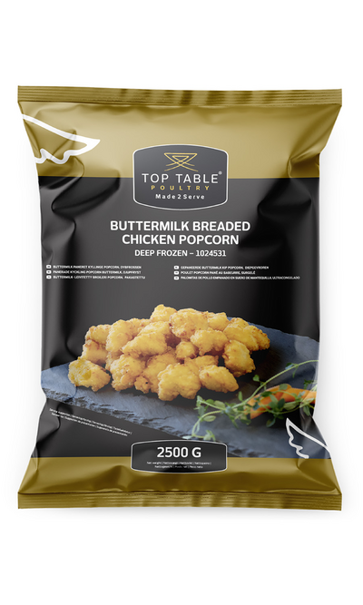 Top Table Buttermilk leivitetty broileri popcorn 2,5kg pakaste