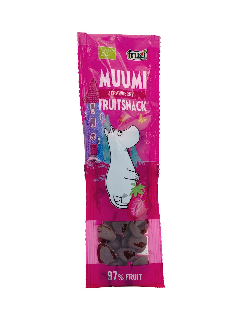 Muumi mansikkasnack 25g luomu — HoReCa-tukku Kespro