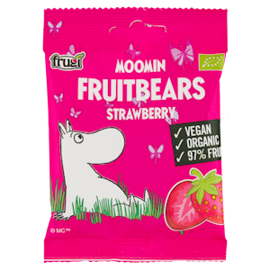 Moomin Fruit Bears Strawberry 40g Luomu