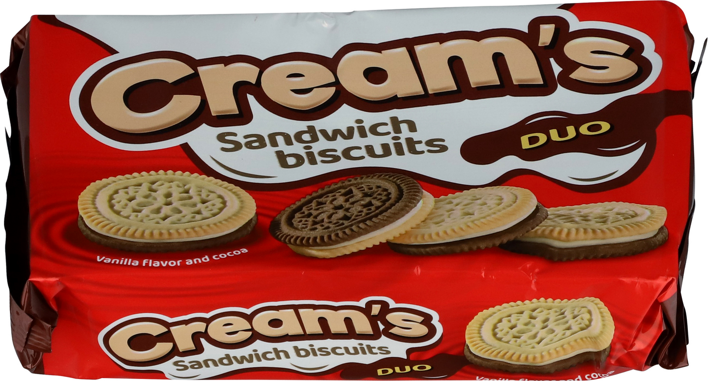 Creams sandwich biscuits 230g Duo
