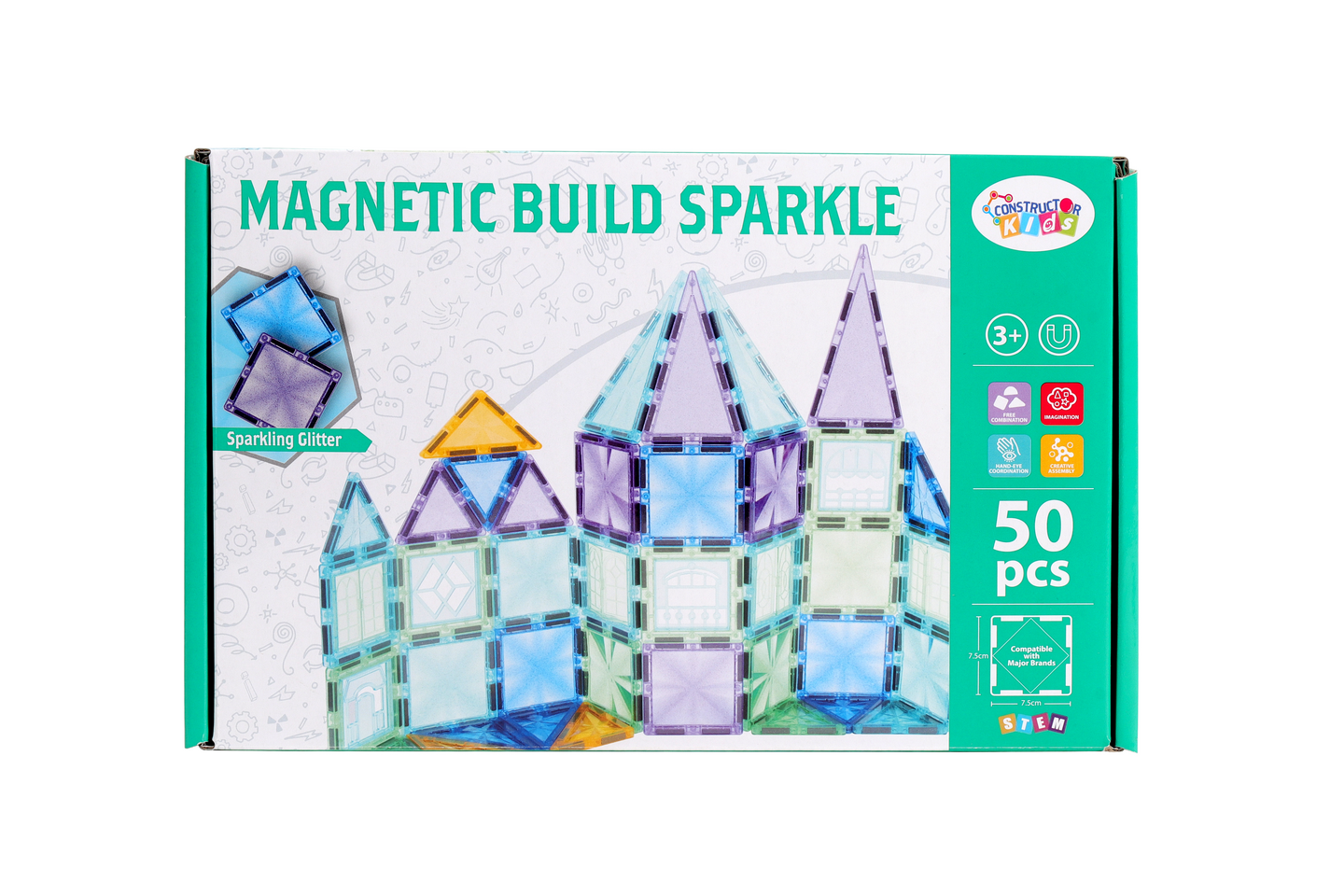 CONSTRUCTOR KIDS Magn rakennussetti kimalle