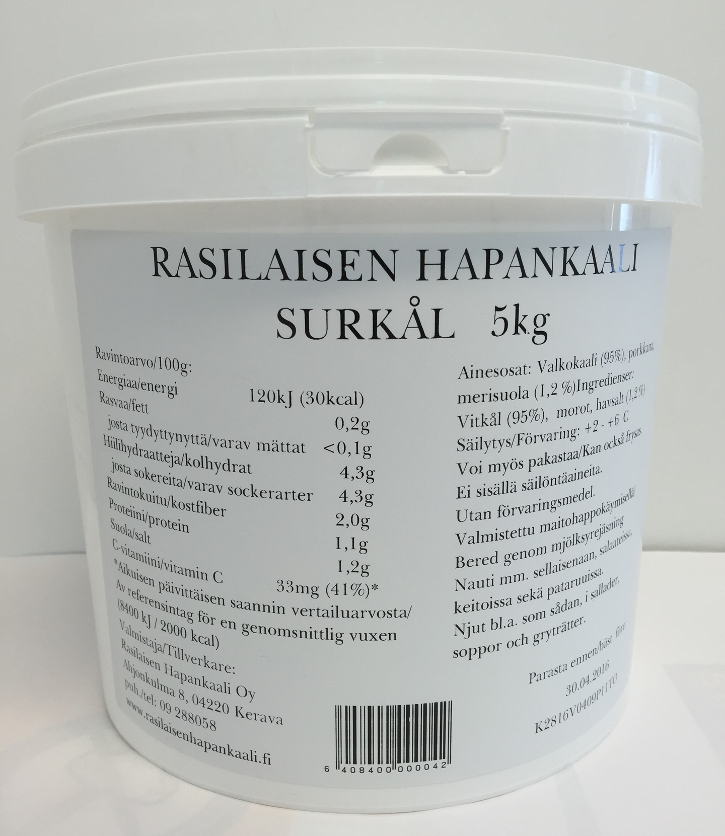 Rasilaisen hapankaali 5kg Suomi