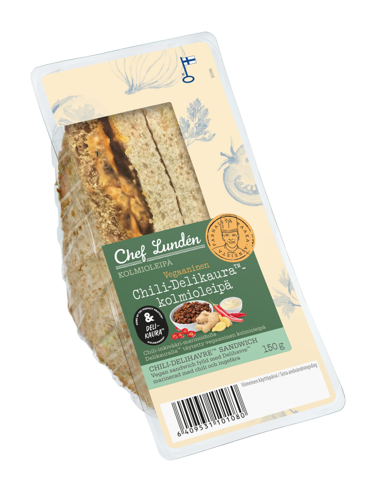 Chef Lundén chili-delikaurakolmioleipä 150g