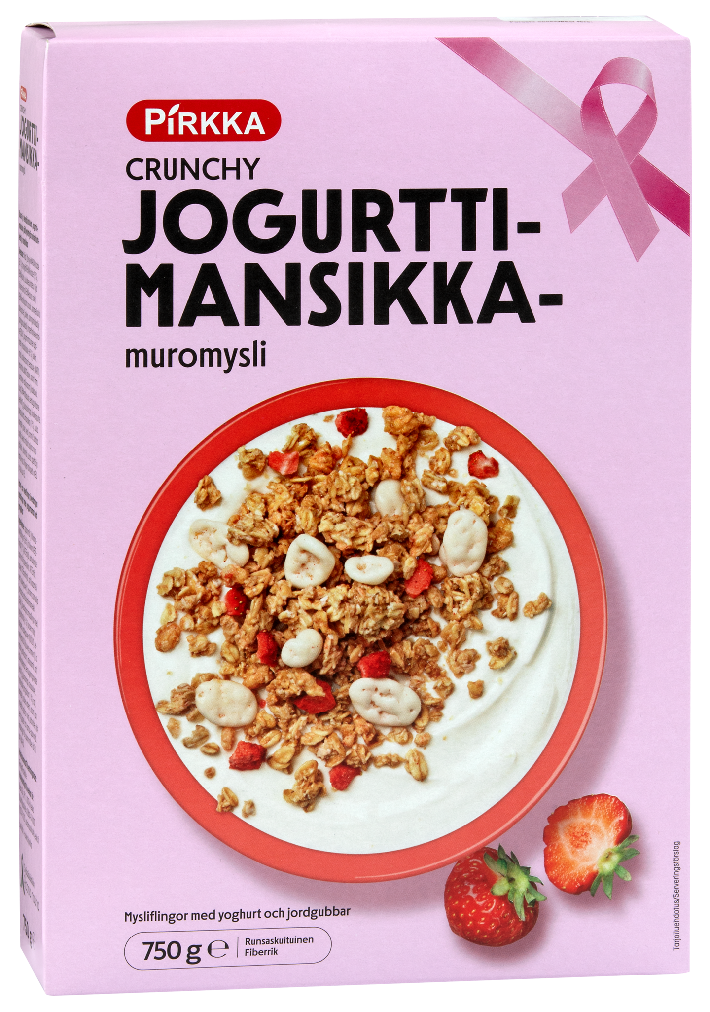 Pirkka Crunchy Jogurtti-mansikkamuromysli 750g