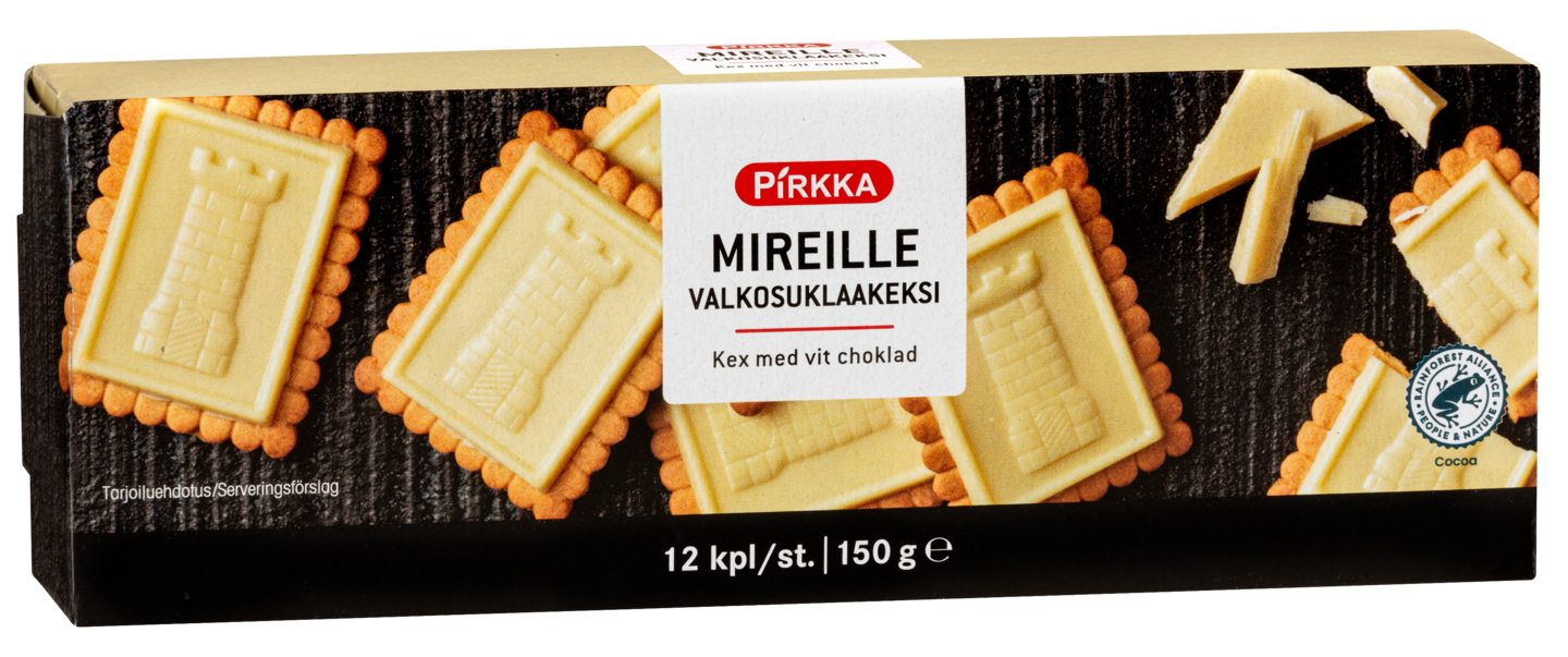 Pirkka Mireille valkosuklaakeksi 150g
