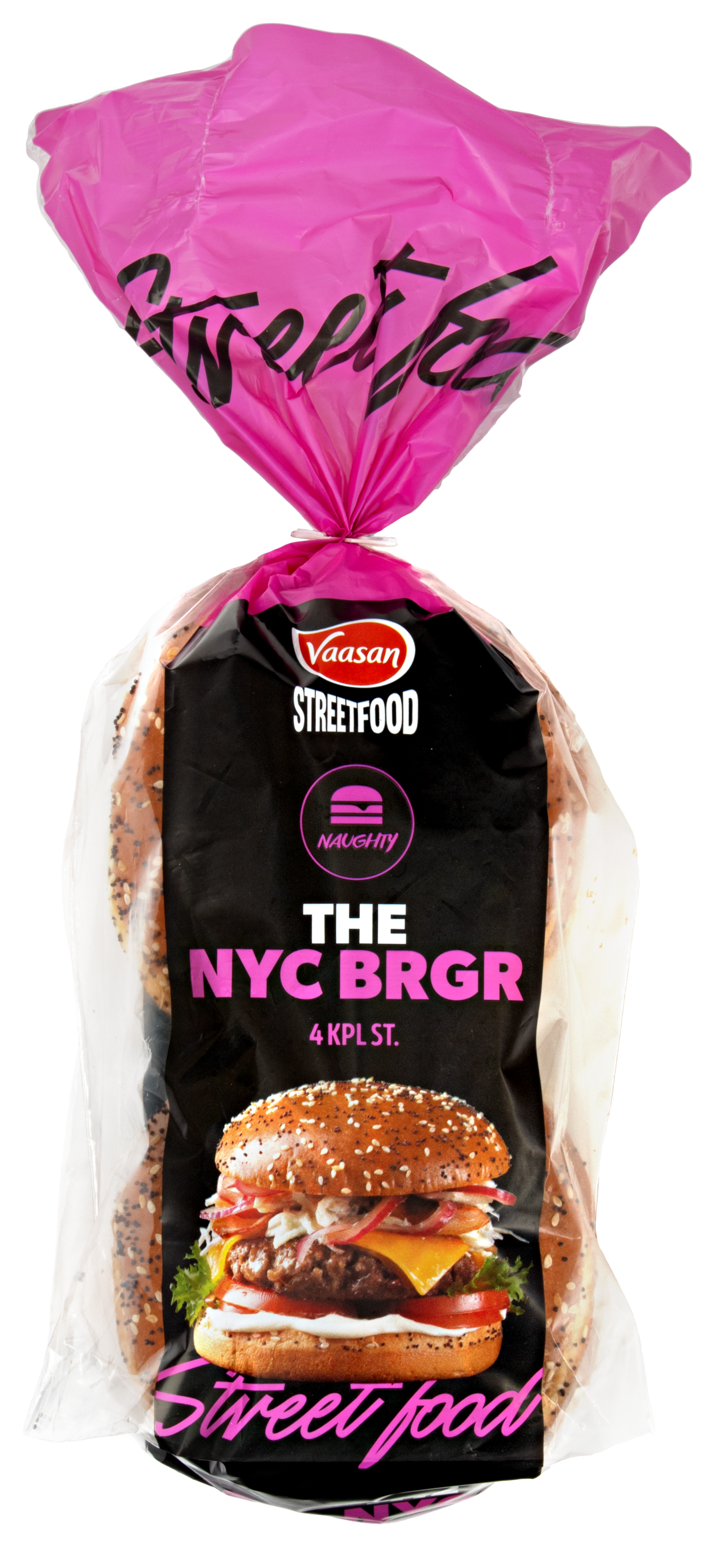 Vaasan Naughty THE NYC BRGR burgerisämpylä 4kpl/320g