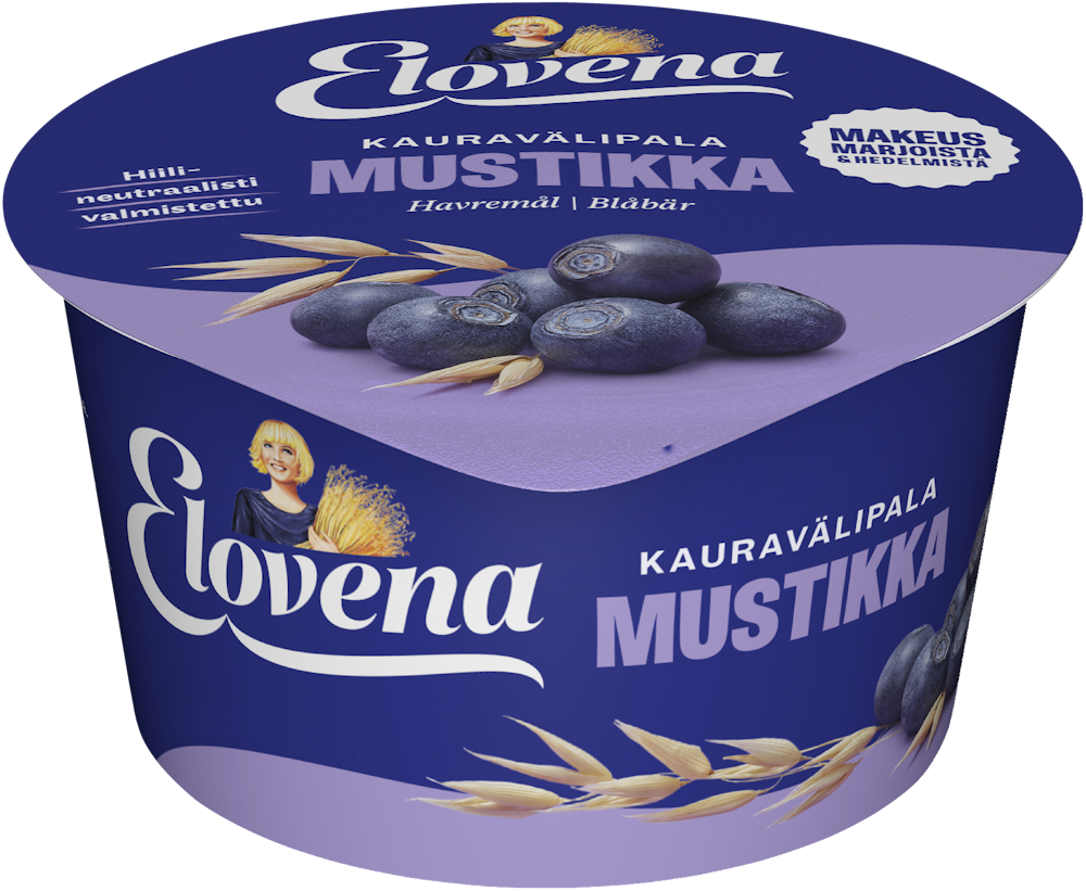 Elovena Kaurav lipala 150g Mustikka Gluteeniton HoReCa tukku Kespro