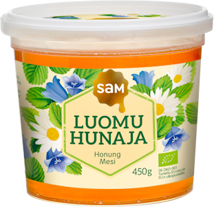 SAM Luomu hunaja kiteinen 450g