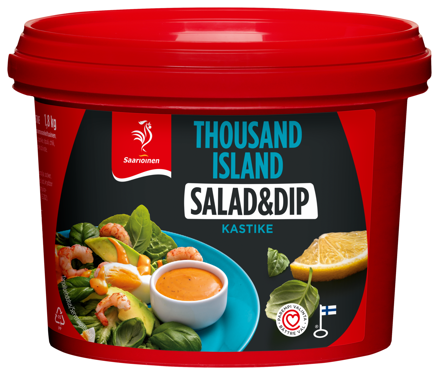 Saarioinen Thousand Island salaatti ja dippikastike 1,8kg — HoReCa