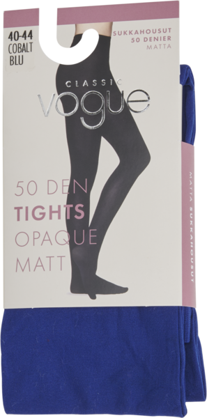 Classic Vogue Opaque 50 den sukkahousut cobalt blue